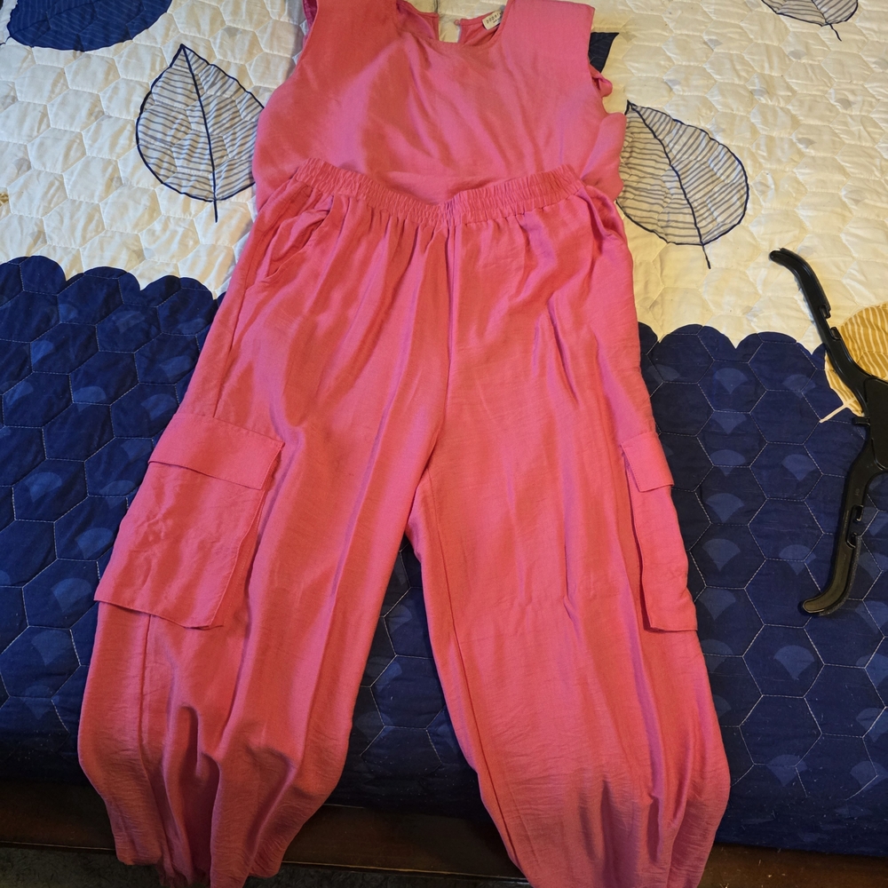 Vibrant Pink Sleeveless Jumpsuit